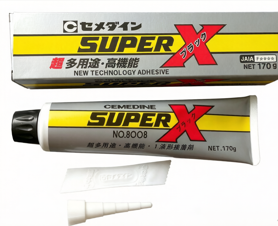 Cemedine 8008L Black AX125 keo dán đàn hồi cho kim loại nhựa